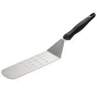 Vollrath 4808920 Jacob's Pride Ergo Grip 8" x 3" Perforated Stainless Steel High Heat Turner with Black Nylon Handle