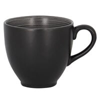 RAK Porcelain TRCLCU28BG Trinidad 9.45 oz. Grey and Black Porcelain Cup - 12/Case