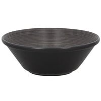 RAK Porcelain TRBASB21BG Trinidad 39.9 oz. Grey and Black Stackable Porcelain Bowl - 12/Case