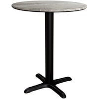 Lancaster Table & Seating Excalibur 31 1/2" Round Standard Height Table with Textured Toscano Finish and Cross Base Plate