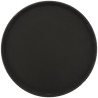 GET NS-1600-BK 16" Black Round Polypropylene Non-Skid Serving Tray
