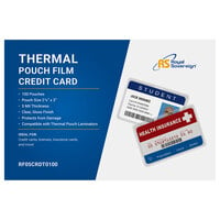 Royal Sovereign RF05CRDT0100 2 1/8" x 3" Credit Card Size Thermal Laminating Pouch - 100/Pack