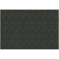 RITZ® 64909 19" x 13" Black Grass Cloth PVC Coated Placemat - 12/Pack