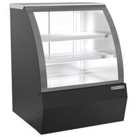 Beverage-Air CDR3HC-1-B-D 37 1/4" Curved Glass Black Dry Bakery Display Case