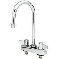 Equip by T&S 5F-4CLX03A Deck Mounted Workboard Faucet with 2 13/16" Gooseneck Spout, 4" Centers, 2.2 GPM Aerator, and Lever Handles