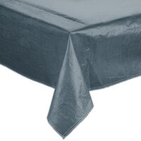 Intedge 52" x 72" Blue Solid Vinyl Table Cover with Flannel Back
