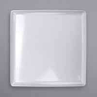 GET CS-1212-W Midtown 12" White Glazed White Coupe Melamine Plate - 12/Case