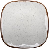GET SCS-9-RM Rustic Mill 9 1/2" Glazed Irregular Square Melamine Coupe Plate - 12/Case