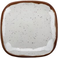 GET SCS-4-RM Rustic Mill 4" Glazed Irregular Square Melamine Coupe Plate - 48/Case