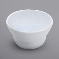 GET B-5-MN-W Minski 5 oz. White Glazed White Textured Rim Melamine Fruit Bowl - 24/Case
