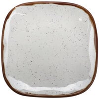 GET SCS-6-RM Rustic Mill 6" Glazed Irregular Square Melamine Coupe Plate - 24/Case