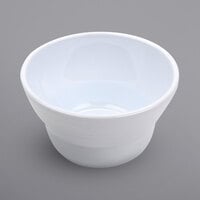 GET B-14-MN-W Minski 16 oz. White Glazed Textured Rim Melamine Bowl - 12/Case