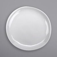 GET CS-7-AM-W Arctic Mill 7" White Glazed Irregular Couple Plate - 12/Case