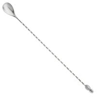 Barfly M37012PIN 13 1/4" Stainless Steel Bar Spoon with Pineapple End