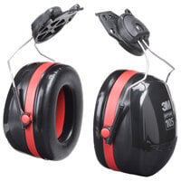 3M H10P3E PELTOR™ Optime™ 105 Black / Red Cap-Mount Earmuffs