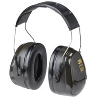 3M H7A PELTOR™ Optime™ 101 Black / Green Over-the-Head Earmuffs