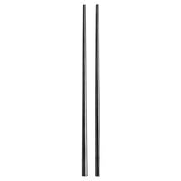 Acopa Heika 9" Black 18/8 Stainless Steel Extra Heavy Weight Chopstick Set - 12/Pack