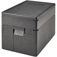 Cambro Cam GoBox® Extra Large Black Top Loading EPP Insulated Food Pan Carrier - 12" Deep Full-Size Pan Max Capacity