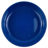 Crow Canyon Home K114MBU Stinson 10 1/2" Medium Blue Speckle Enamelware Pasta Plate