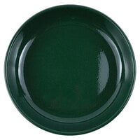 Crow Canyon Home K114GRN Stinson 10 1/2" Forest Green Speckle Enamelware Pasta Plate