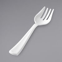Fineline 3321-WH Platter Pleasers 10 1/2" White Heavy-Duty Disposable Serving Fork - 100/Case