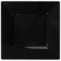 Fineline Settings 1609-BK Solid Squares 9 1/2" Black Square Dinner Plate - 120/Case