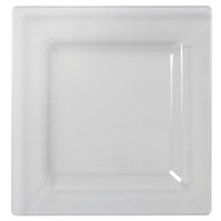 Fineline Settings 1609-CL Solid Squares 9 1/2" Clear Square Dinner Plate - 120/Case