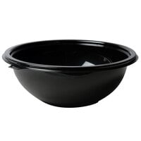 Fineline 5016-BK 16 oz. Black PETE Plastic Salad Bowl - 200/Case