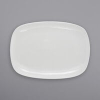 International Tableware QP-12 Quad 12" x 9" Rectangular European White Coupe Porcelain Platter - 12/Case