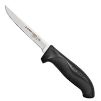 Dexter-Russell 36003 360 Series 5" Scalloped Utility Knife with Black Handle