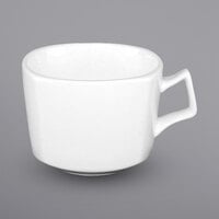 International Tableware QP-23 Quad 9 oz. European White Porcelain Cup - 36/Case