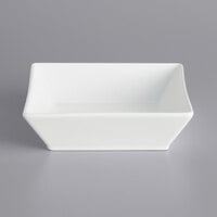 International Tableware SP-88 Slope 46 oz. Square Bright White Porcelain Bowl - 24/Case