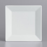 International Tableware SP-7 Slope 7" Square Bright White Wide Rim Porcelain Plate - 36/Case