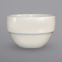 International Tableware STB-8-AW Roma 8.5 oz. Round Ivory (American White) Stoneware Stackable Bowl - 36/Case