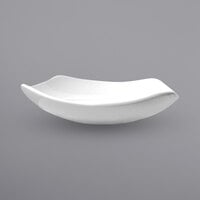 International Tableware QP-18 Quad 16 oz. Square European White Flared Rim Porcelain Soup Plate - 24/Case