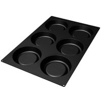 Silikomart SQ031 6 Compartment Tart Silicone Baking Mold - 6 3/8" x 6 3/8" x 1 1/2" Cavities