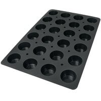 Silikomart SQ009 24 Compartment Muffins Silicone Baking Mold - 2 3/4 inch x 2 3/4 inch x 1 9/16 inch Cavities