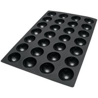 Silikomart SQ003 28 Compartment Semi-Spheres Silicone Baking Mold - 2 3/4" x 2 3/4" x 1 3/8" Cavities