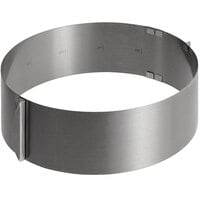Ateco 12060 3 1/4" Stainless Steel Adjustable Round Cake Ring