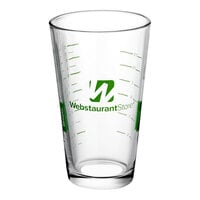 16 oz. Mixing Glass with WebstaurantStore Logo