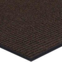Lavex Needle Rib Brown Indoor Entrance Mat - 3/8" Thick