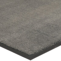 Lavex Plush Solid Charcoal Olefin Indoor Entrance Mat - 3/8" Thick