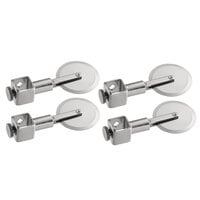 Ateco 13942 2 3/16" Stainless Steel Plain Pastry Cutter Wheel with Locking Hardware - 4/Set