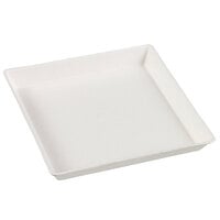 Solia VF45020 Quartz 5 1/8" x 5 1/8" Square Sugarcane Pulp White Plate with PLA Lamination - 200/Case