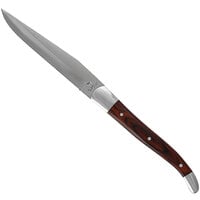 Fortessa 1.5.STK.NS.247 Provencal 9 1/4" 18/10 Steak Knife with Dark Wood Handle and Full Tang Blade - 6/Pack