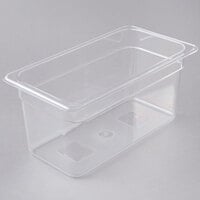 Choice 1/3 Size 6 inch Deep Clear Polycarbonate Food Pan