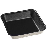 Solia VF40163 Kanopee 3 15/16" x 3 15/16" Sugarcane Plate with Black PLA Lamination - 200/Case