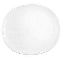 Chef & Sommelier FM560 Eternity Plus 9 1/2" Warm White Rolled Edge Coupe Oval China Plate by Arc Cardinal - 24/Case