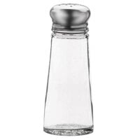 Vollrath 703 Traex® Dripcut® 3 oz. Glass Salt and Pepper Shaker with Stainless Steel Mushroom Top - 24/Case