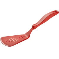 Linden Sweden 1011.47 Gourmaid 10 1/2" Red High-Heat Silicone Perforated Wide Spatula / Turner
